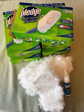 Pledge Multi-Surface Duster Refills and Spray - White 5 Boxes